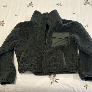 Women’s Abercrombie Sherpa Fleece Jacket - Dark Green